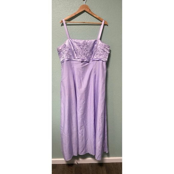 NWT Vintage Mori Lee‎ Women's Plus Size Lavender Purple Bow Dress Size 20 - Picture 1 of 11